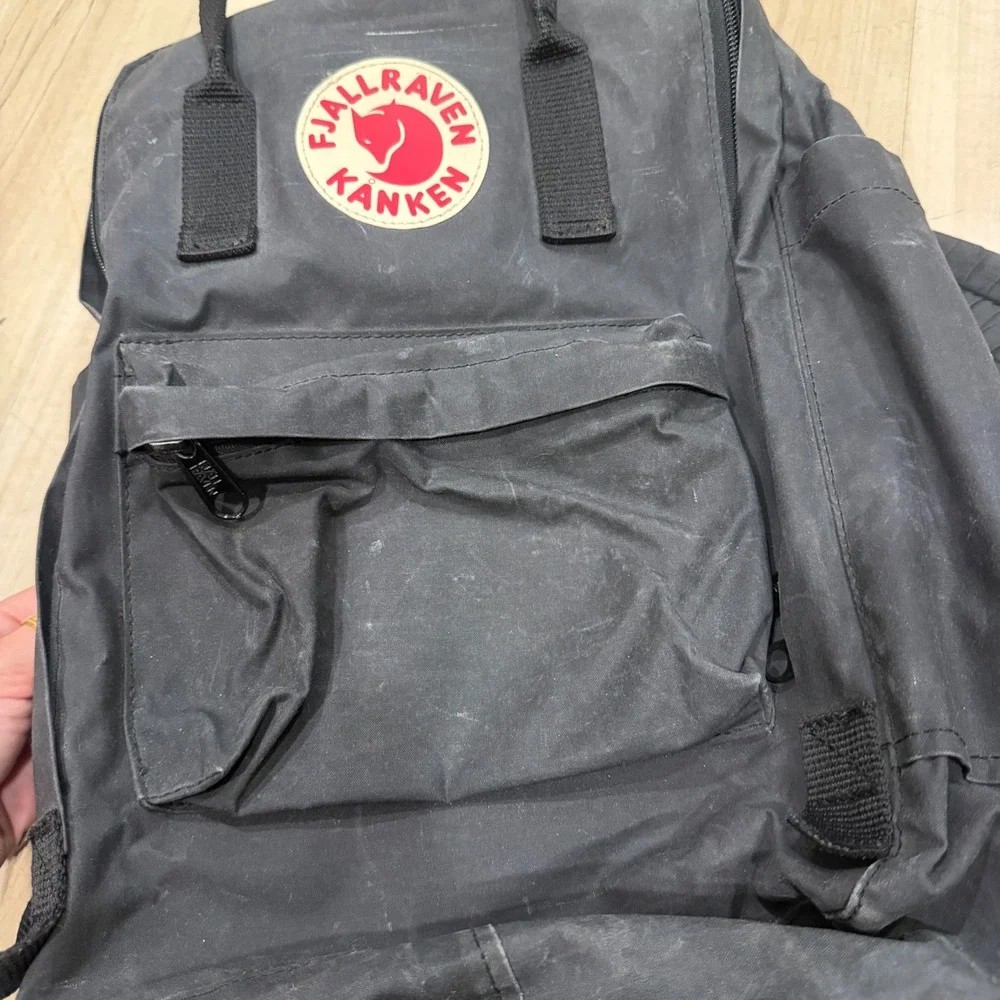 Fjallraven Kanken Classic Backpack Black Vinylon F School Travel Bag